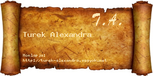 Turek Alexandra névjegykártya